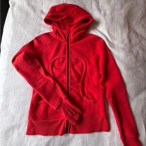 Classic Lululemon Scuba Hoodie - Coral Red